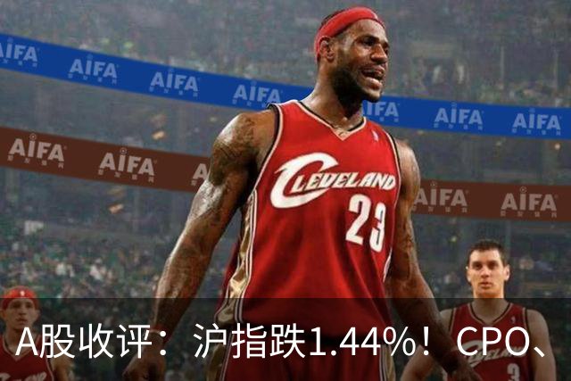 A股收评：沪指跌1.44%！CPO、传媒股集体跳水，白酒逆势飘红